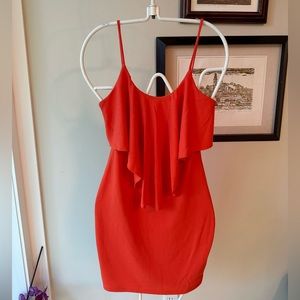 Orange Coral Bodycon Dress